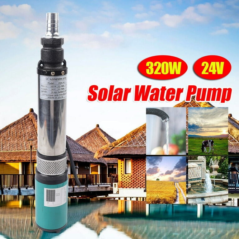 320W 24V Solar Deep Well Water Pump Permanent Magnet Submersible Motor  Irrigation Tool 25m 5m³/H 