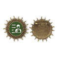 thumbnail image 1 of Lesión cuerpo cuidado hombres Pin de gancho de metal vintage con forma de sol Unbranded  M, 1 of 3