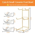 thumbnail image 3 of Frutero HOMKULA de cerámica de 3 niveles con soporte de metal para cocina, 3 of 7
