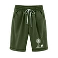 thumbnail image 1 of QAFOPEH Women Casual Dandelion Print Elastic Waist Drawstring Knee-Length Shorts, 1 of 2