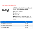 thumbnail image 2 of Left Exhaust Manifold - Compatible with 1976 - 1979 Chevy Caprice 1977 1978, 2 of 2