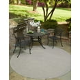 thumbnail image 1 of Rugs.com Outdoor Solid Collection Rug – 4 Ft Round Light Gray Flatweave Rug Perfect For Kitchens, Dining Rooms, 1 of 6