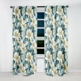 thumbnail image 5 of Designart "Coastal Blue Bloom Elegance I" Floral Room Darkening Curtain Single Panel, 5 of 6