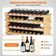 thumbnail image 3 of VEVOR Estante modular para vino de 72 botellas, almacena continuamente botellas de Pinot, estante de almacenamiento de madera de bambú de 8 niveles, estante de exhibición independiente para vino, 3 of 9