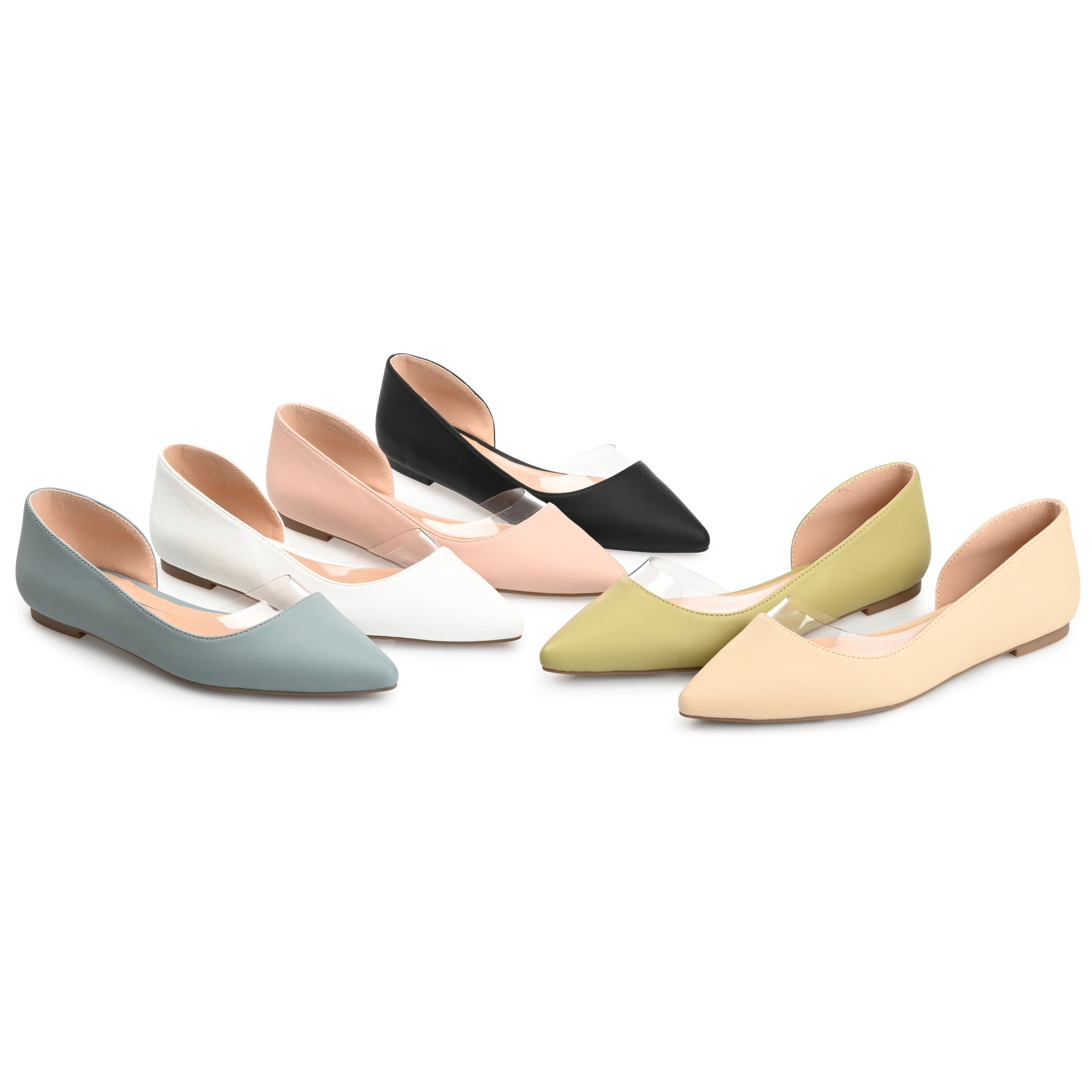Journee Collection Womens Mikki Ballet Pointed Toe Slip On Flats