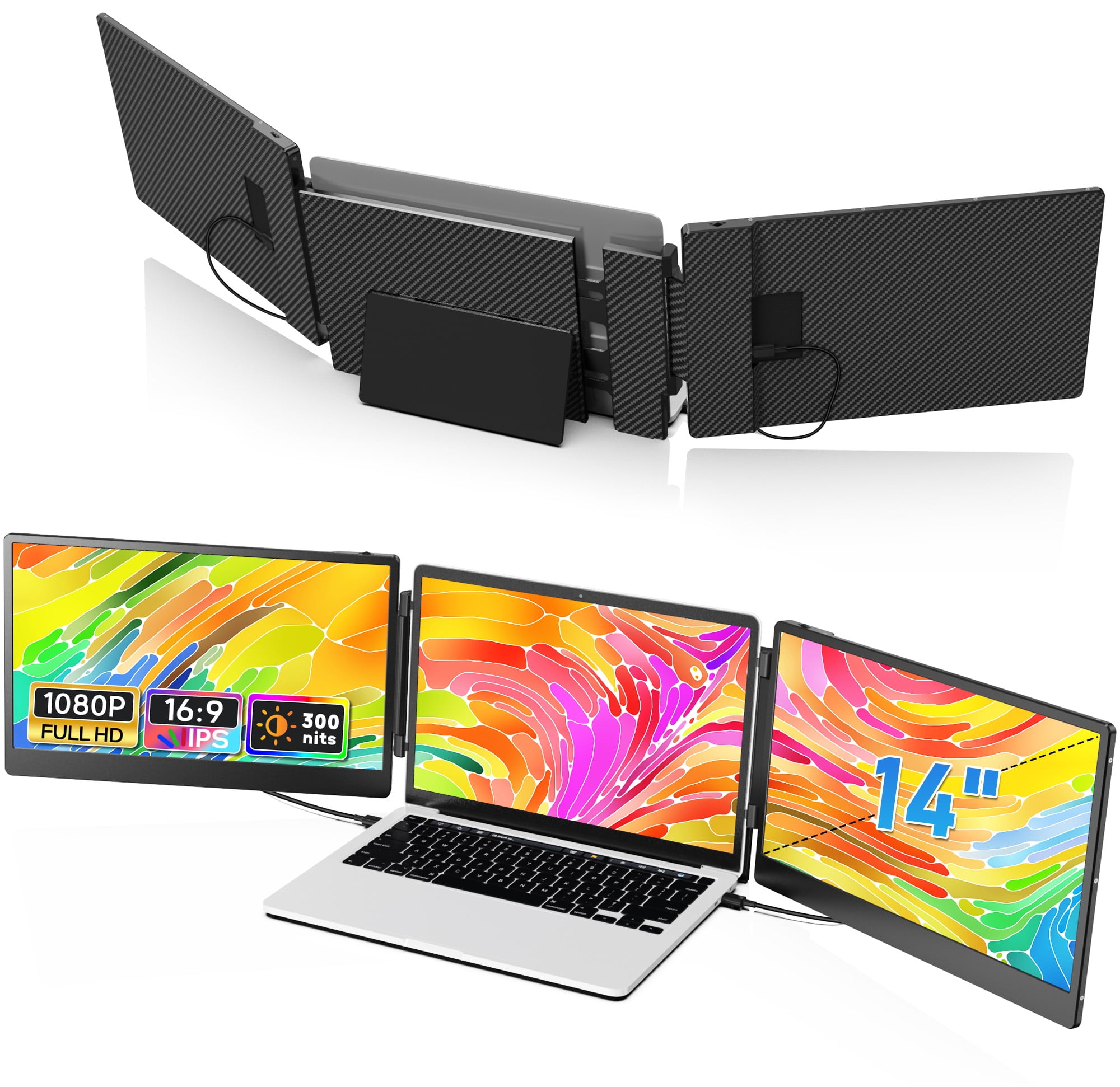 Blackview, Triple Laptop Screen Extender, 14.1