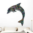 thumbnail image 1 of Cheerful Dolphin Wall Decal Sticker by Wallmonkeys Vinyl Peel and Stick Graphic (48 in H x 37 in W), 1 of 4