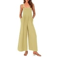 thumbnail image 2 of Baqcunre Jumpsuits for Women Womens Overalls Casual Loose Sleeveless Adjustable Straps Wide Leg Jumpsuit with 2 Pockets Jumpsuits for Women Dressy One Piece Jumpsuits for Women, 2 of 6