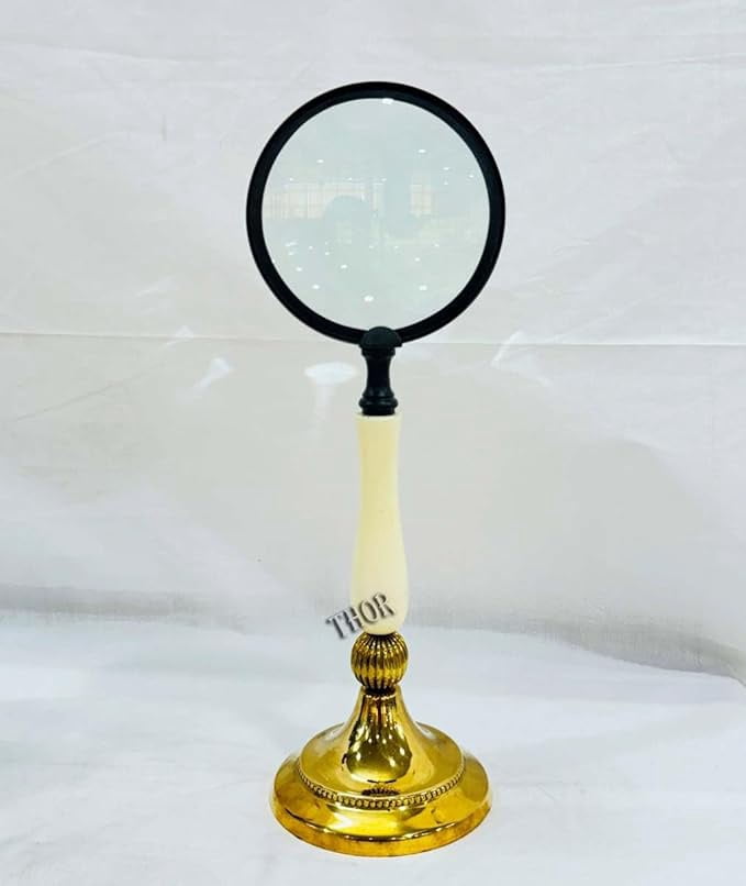 Brass Tabletop Magnifying Glass Home and Office Desktop Decorative Item Best for Gifting