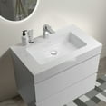 thumbnail image 3 of 30" Bathroom Vanity with Wall-Mounted Design and Large Storage, Modern Minimalist Floating Vanity with 1-Piece Sink Basin, for Bathrooms, White, 3 of 9