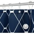 thumbnail image 4 of Blue Shower Curtain for Bathroom Geometric Shower Curtain with Heavy Duty Water Repellent Bath Decor for Showers Bathtubs, 72 x 72 inch, Navy Blue, 4 of 6