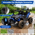 thumbnail image 5 of Wisairt 24V Ride on Toys 4WD Ride on Cars with Remote Control, 2 XL Seater Electric Car for Kids, Power Car Wheels, UTV w/ Four Motors, Music, LED Lights, Wireless Audio, 3 Speeds, Blue, 5 of 10