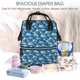 thumbnail image 5 of Disketp Sea Water Wave Mochila de Pañales de Gran Capacidad con Múltiples Bolsillos, Mochila de Viaje Multifuncional para Bebé, Unisex, Moderna y Resistente, 5 of 6