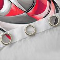 thumbnail image 4 of Homewish 3D Spiral Print Kitchen Curtains,Modern Aesthetic Black Out Curtains Pack of 2 (42x63 Each),Red, 4 of 6