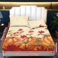 thumbnail image 6 of Qpednta Harvest Pumpkin Fitted Sheet Set, Soft Comfort 3 Piece Sheet Set with 1 Fitted Sheet and 2 Pillowcases, Fade‑Resistant Deep Pocket Bedding Set for Home Decoration, 6 of 7