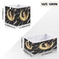 thumbnail image 3 of Storage Basket Foldable Open Organizers for Clothes Toys Books15.75x10.63x6.96in Brown Cat on The Moon, 3 of 8
