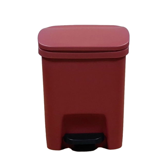 Unatoiry Convenient Trash Can - Effective And Space-saving Rubbish Bin Innovative Plastic Garbage Cans red 24*24*30 cm