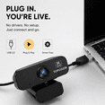 thumbnail image 6 of TOPVISION Webcam for PC, USB Computer Camera with Microphone, Plug & Play Web Camera for Desktop Computer/Laptop, Zoom,Google Meet,Teams, Streaming, Compatible with Windows Mac Linux, 6 of 11