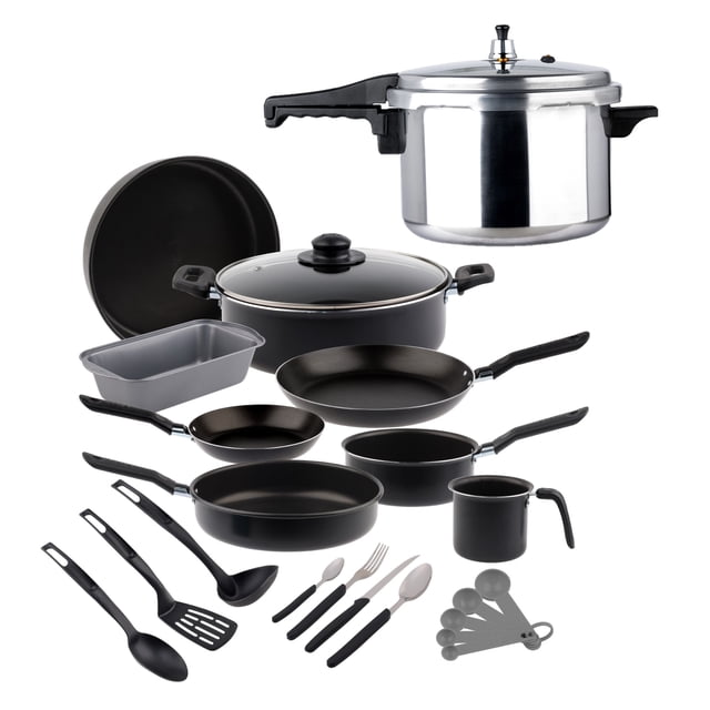 Batería de Cocina Ekco de 34 pzas de Aluminio con Olla Express