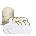 thumbnail image 1 of Reusable Make Up Remover Pads 16 Bamboo Removal Pads 2 Layers Laundry Bag Washable Eco-Friendly Natural Bamboo Cotton Rounds For All Skin Types Face Cleaner Eye Make Up Remover Pads Zero Waste Makeup, 1 of 6