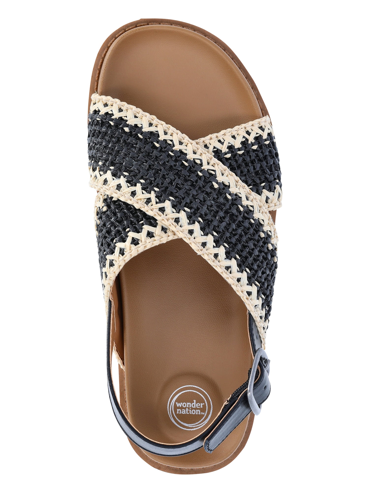 Wonder Nation Little and Big Girls Crossover Sandals