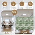 thumbnail image 6 of Vintage Green Window Privacy Film, Modern Geometric Abstract Art Static Cling UV Sun Blocking Tint Film Heat Control Windows Films for Bedroom Bathroom, Window Stickers 23.6"x59", 6 of 8