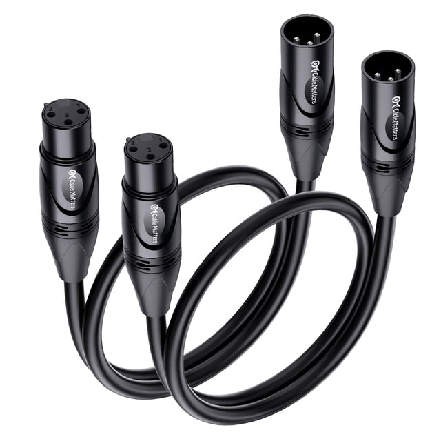 Cable XLR a XLR Matters Premium Short de 30 cm, paquete de 2