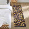 thumbnail image 3 of Yayeee Runner Rug for Bedroom 2'x6' Machine Washable Hallway Non Slip Mat, Purple Leopard Print, 3 of 8