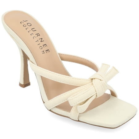 

Journee Collection Womens Cilicia Slip On Multi Strap Open Toe Pumps