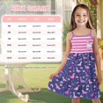 thumbnail image 5 of Uourmeti Girls Summer Dresses Patriotic Causal Spaghetti Strap Swing Dress Kids American Flag Star Sundress 3-14Y Cami Midi Tiered Dress, 5 of 6