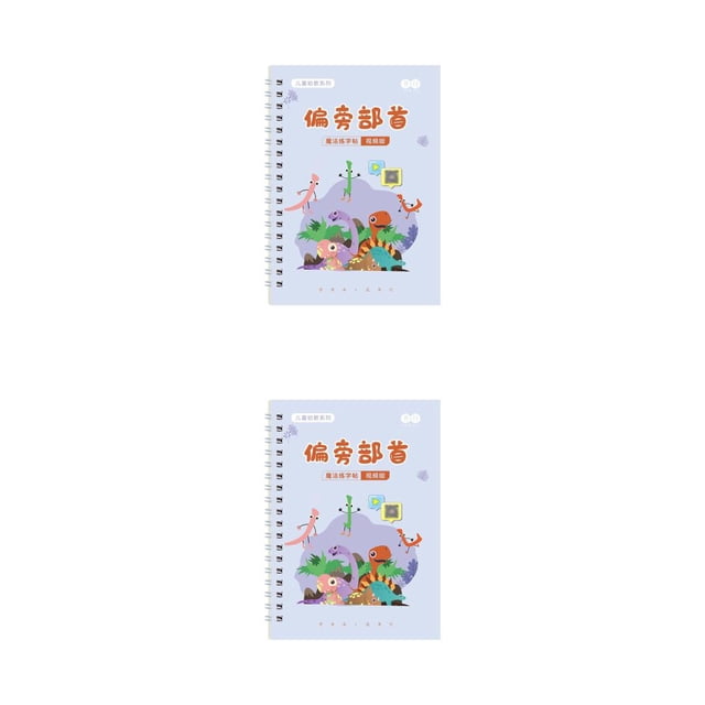 ZLight Handwrite Copybook Learning Calligraphy Tools Children Painting Practice Book Kindergarten School Household Using Radicals of Chinese 2Set
