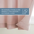 thumbnail image 5 of Exclusive Home Rideaux Intérieur/extérieur Cabane Unie à Oeillets Panneau de Rideau, 54x120, Rose Pâle, 2 Panneaux, 5 of 5