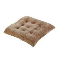 Tunhigl All-Season Crystal Velvet Chair Cushion with Non-Slip Straps for Office, Sofa, and Home Comfort - 3cm Thick Supportive Seat Pad Khaki