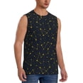 thumbnail image 2 of Haiem Men's Constellation Print Tank Tops Summer Sleeveless Cut Off Workout T-Shirts Fitness Vest Athletic Undershirts-3X-Large, 2 of 8