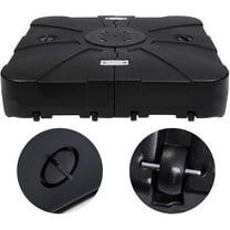 33" x 33" Offset Patio Umbrella Base Sand/Water Filled Square Umbrella Stand with Wheels