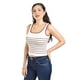 thumbnail image 2 of Top de canalé con diseño a rayas /Juvenil, 0294 (Lineas vino) vino M, 2 of 4