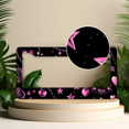 thumbnail image 2 of 1 Pcs Pink Gothic Pattern License Plate Frame, License Plate Cover for Car Decorative Parts, Aluminum License Plate Bracket Holder Rust-Proof Weather-Proof for US Standard Car, 2 of 9