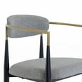 thumbnail image 5 of Modrest Mid-Century Modern Medium Grey + Gold Arm + Black Counter Chair, 5 of 8