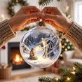 thumbnail image 5 of ARVELLIA Light Up Christmas Ball Ornament, Glowing Story Diorama Christmas Ornaments, Hanging Mini Scene Bauble for Holiday Christmas Tree Decor 3.93 in, 5 of 7