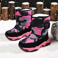 thumbnail image 2 of eczipvz Kids Boots Boys Outdoor Waterproof Winter Kids Shoes Winter Shoes Girls Boots (Hot Pink,1 Big Kid), 2 of 7