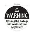 thumbnail image 3 of Black and White Adorable Warning: Extreme Happiness Labels for Business Or Personal Use / 500 Small Business Stickers / 1.5" Labels, 3 of 3