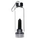 thumbnail image 1 of Botella de agua de cristal - recuperación natural - vidrio / acero inoxidable, 1 of 4