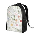 thumbnail image 2 of Disketp Wildflower Watercolor 2 Mochila Unisex de Apertura Lateral Completa, Mochila para Laptop para Escuela, Trabajo y Viajes, 2 of 8