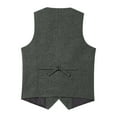 thumbnail image 6 of Donemore Men's Solid Color Sleeveless V-Neck Single-Breasted Multi-Pocket Vest Casual Daily Wear Practical Design Versatile Layering Piece, 6 of 7