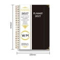 thumbnail image 4 of 2026-2027 Weekly & Monthly Planner, Calendar Notebook, A5 Spiral Bound Organizer with Tabs, Black Hardcover Schedule Book for Work & Daily Planning, 4 of 6