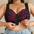 thumbnail image 2 of Comfortable And Breathable Plus Size Lace Embroidered Front Closure Bra For All Seasons Wireless Design For Daily Wear, 2 of 5