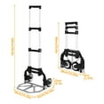thumbnail image 5 of Mulaxen Aluminum Hand Truck Handcart Push Manual Trolley Heavy Duty Portable Foldable Moving Handtruck with Rubber Wheels for Stairs Warehouse Supermarket fine, 5 of 8