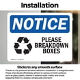 thumbnail image 3 of (2 Pack) Please Breakdown Boxes Sign, 3 of 7