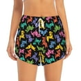 thumbnail image 2 of Goofa Colorful Geometric Dog Printed Women 2 in 1 Running Shorts,Quick Dry Athletic Workout Shorts,High Waisted Athletic Shorts with Liner Pockets-X-Large, 2 of 9