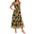 thumbnail image 1 of Vestido PRETTYGARDEN Floral de Tul Midi sin Mangas XXL, 1 of 8